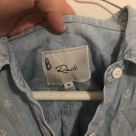 Rails Ingrid anchor print chambray button down - Picture 4 of 5